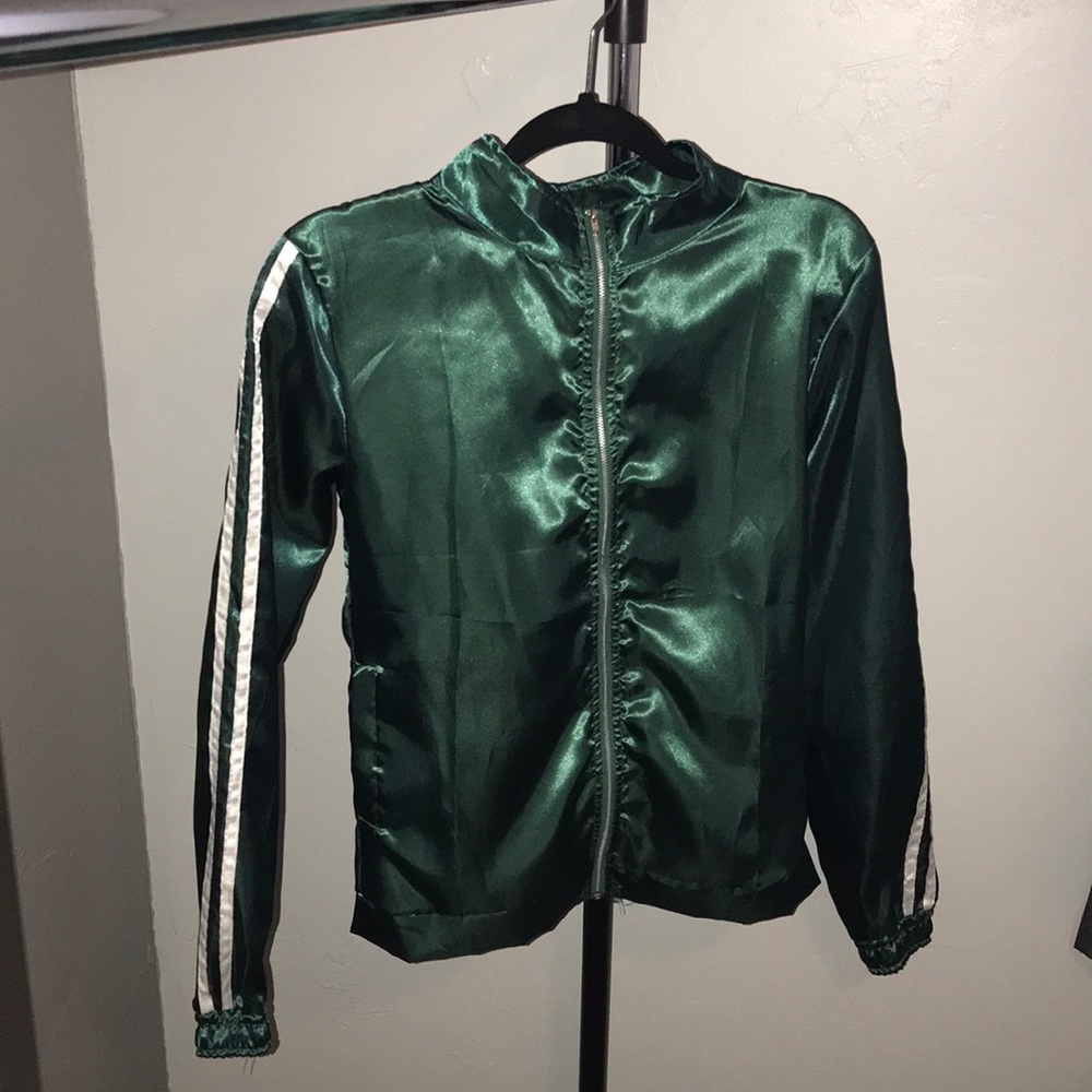Green Silk Tracksuit